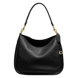 #162 NWT - COACH Soft Pebble Leather Cary Shoulder Bag, Black,